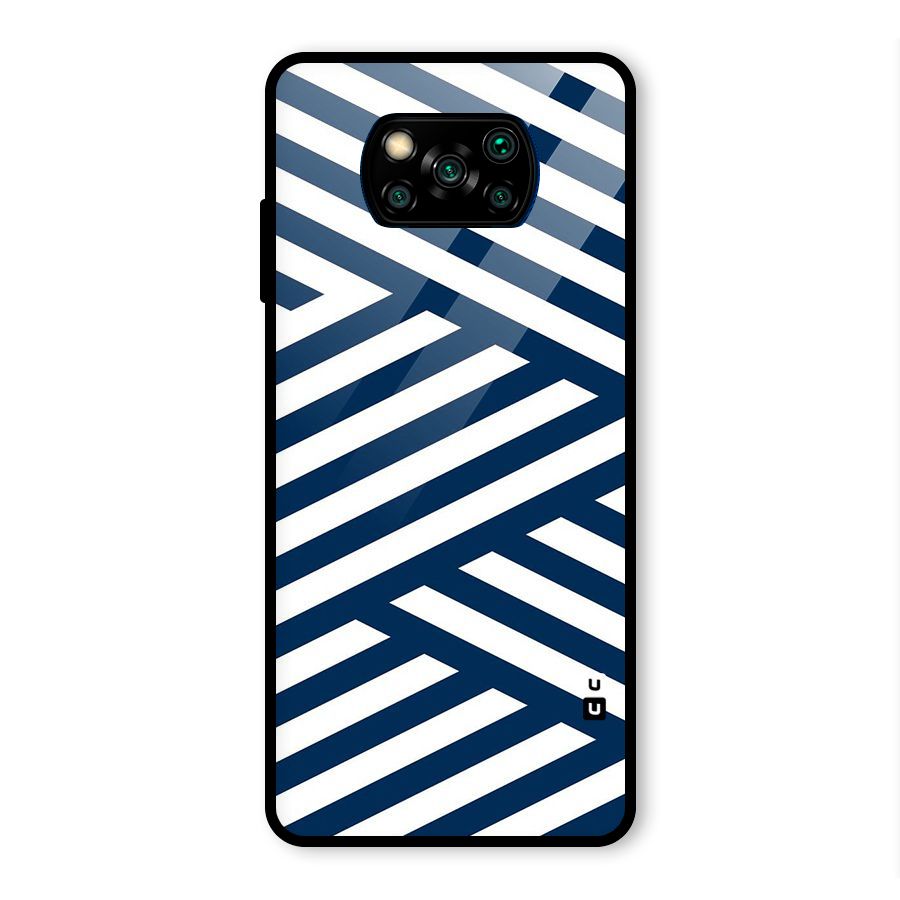 Zip Zap Pattern Glass Back Case for Poco X3 Pro