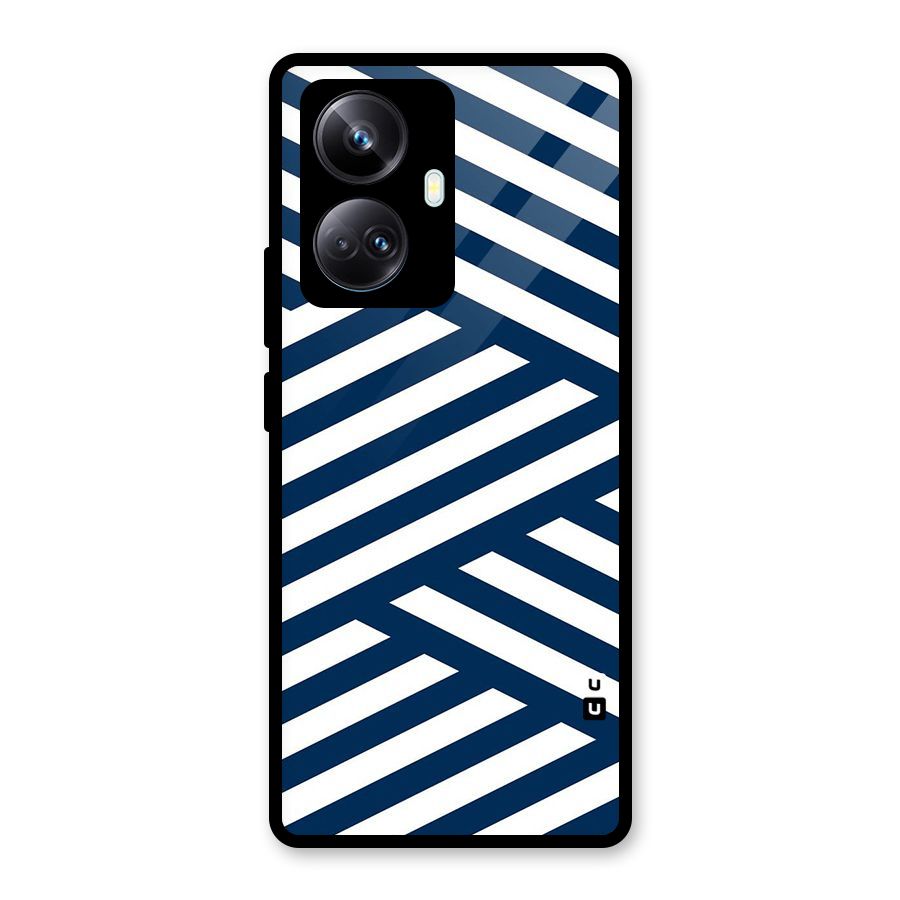Zip Zap Pattern Glass Back Case for Realme 10 Pro Plus