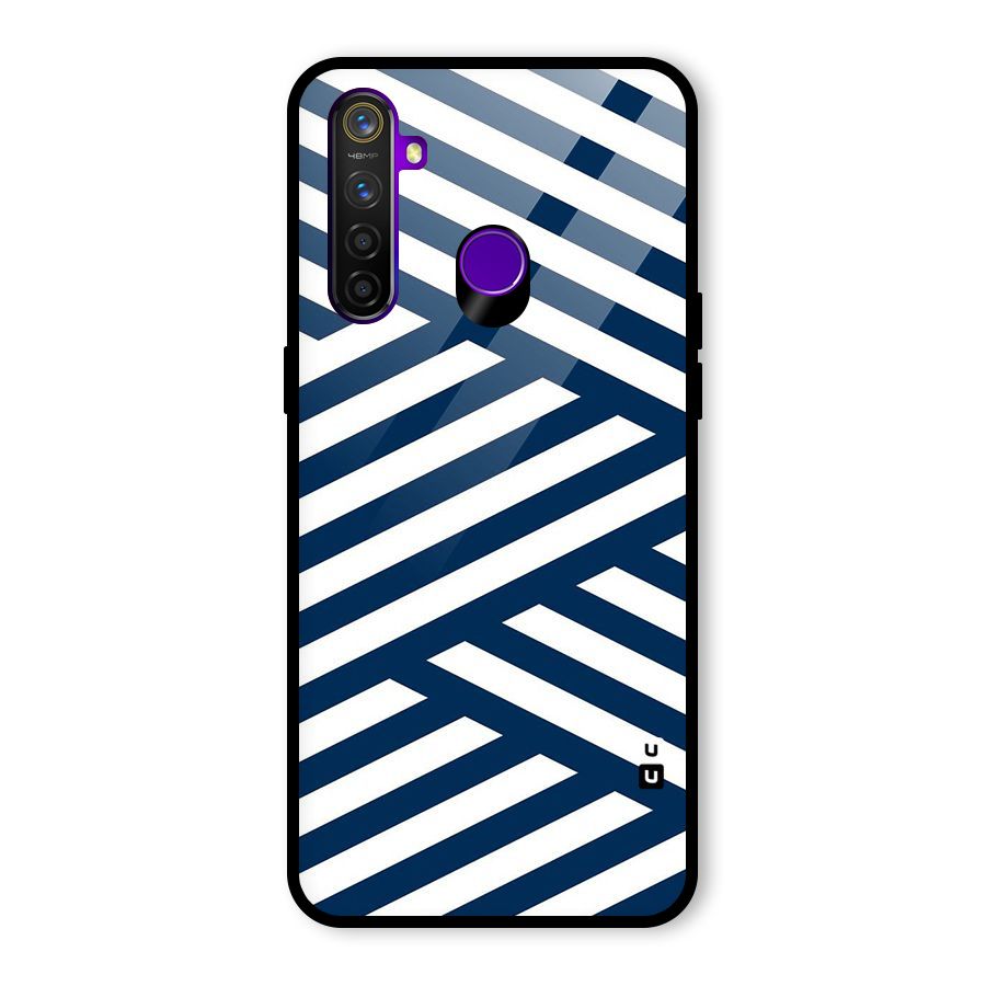 Zip Zap Pattern Glass Back Case for Realme 5 Pro