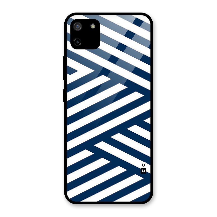 Zip Zap Pattern Glass Back Case for Realme C11