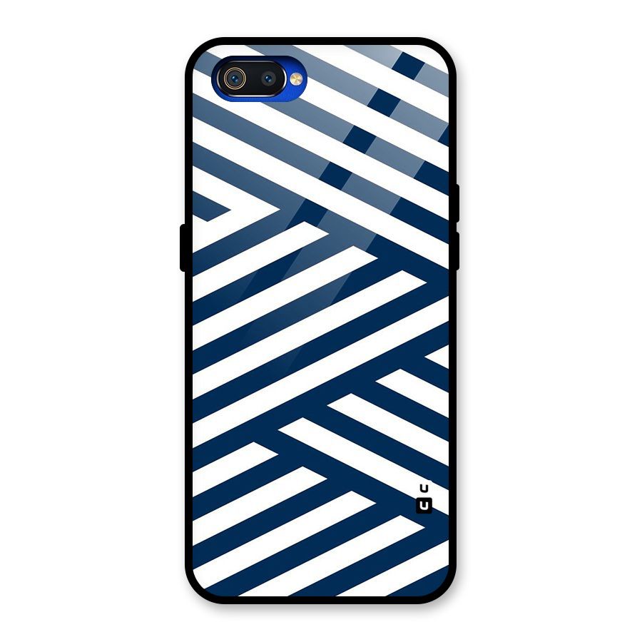 Zip Zap Pattern Glass Back Case for Realme C2
