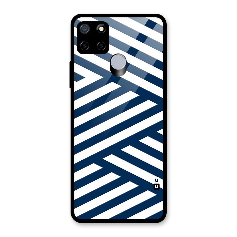 Zip Zap Pattern Glass Back Case for Realme Narzo 30A