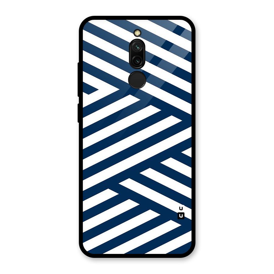 Zip Zap Pattern Glass Back Case for Redmi 8