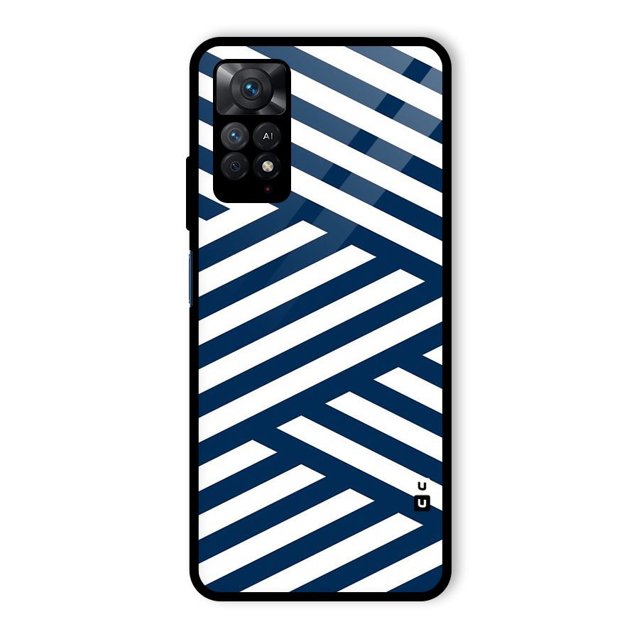 Zip Zap Pattern Glass Back Case for Redmi Note 11 Pro