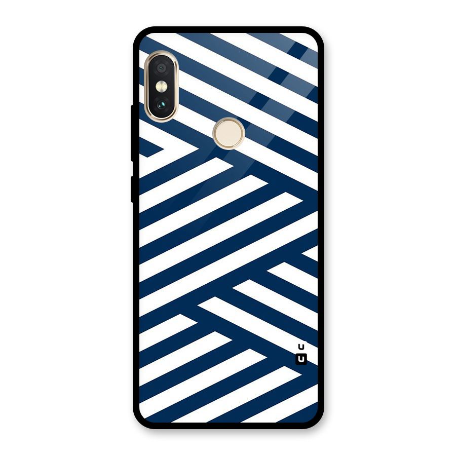 Zip Zap Pattern Glass Back Case for Redmi Note 5 Pro