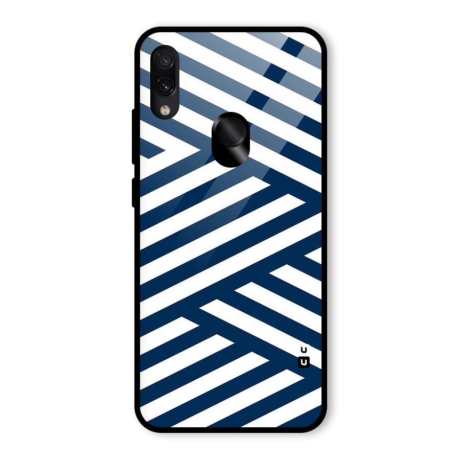 Zip Zap Pattern Glass Back Case for Redmi Note 7 Pro