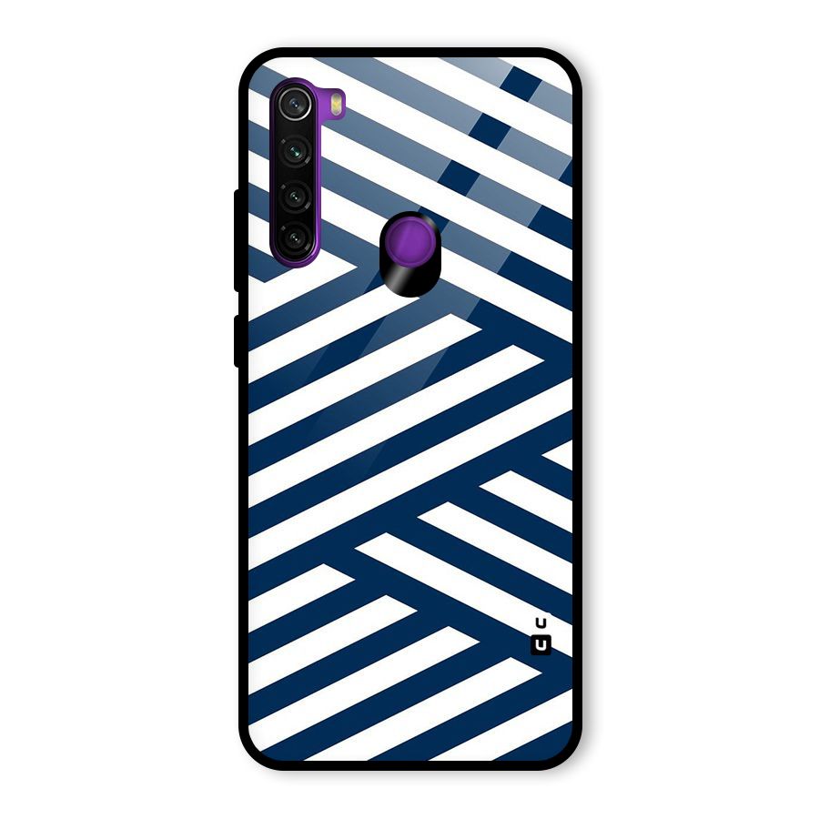 Zip Zap Pattern Glass Back Case for Redmi Note 8