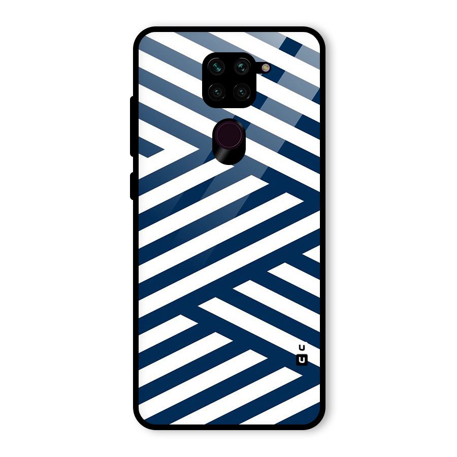 Zip Zap Pattern Glass Back Case for Redmi Note 9