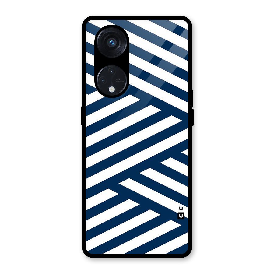 Zip Zap Pattern Glass Back Case for Reno8 T 5G