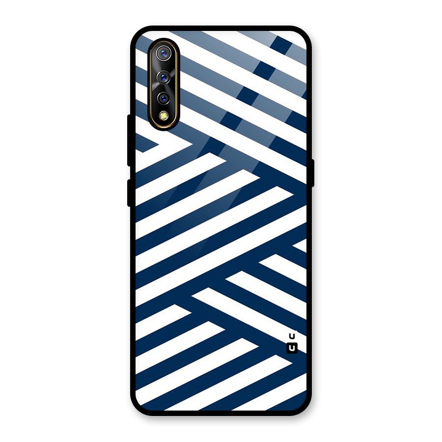Zip Zap Pattern Glass Back Case for Vivo S1