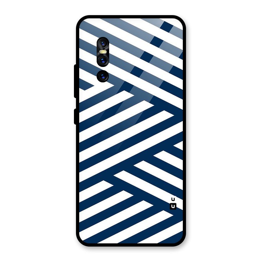 Zip Zap Pattern Glass Back Case for Vivo V15 Pro