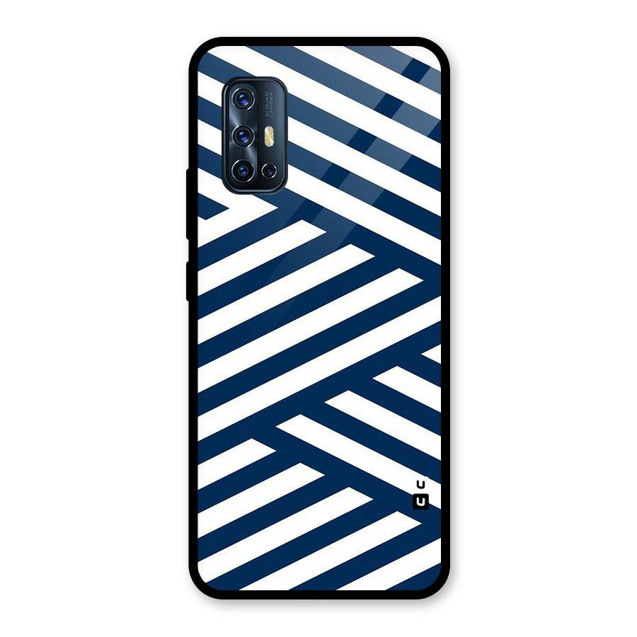 Zip Zap Pattern Glass Back Case for Vivo V17