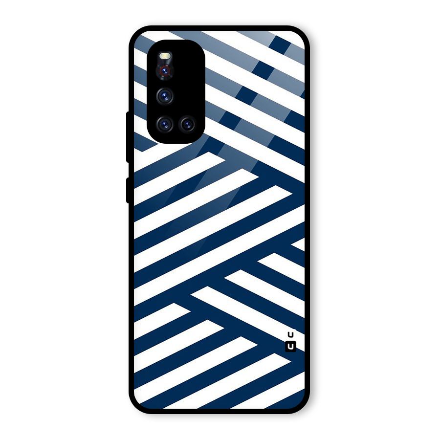 Zip Zap Pattern Glass Back Case for Vivo V19