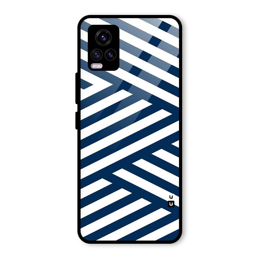 Zip Zap Pattern Glass Back Case for Vivo V20