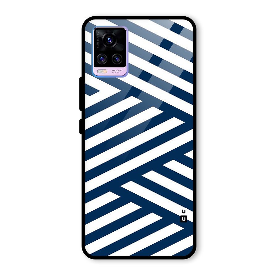 Zip Zap Pattern Glass Back Case for Vivo V20 Pro