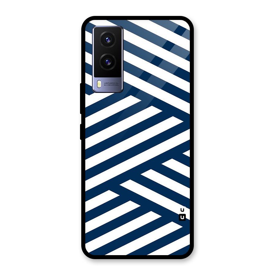 Zip Zap Pattern Glass Back Case for Vivo V21e 5G
