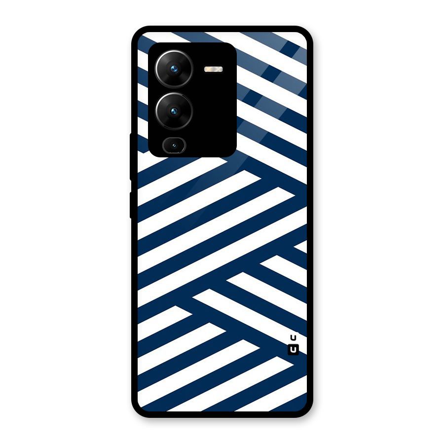 Zip Zap Pattern Glass Back Case for Vivo V25 Pro