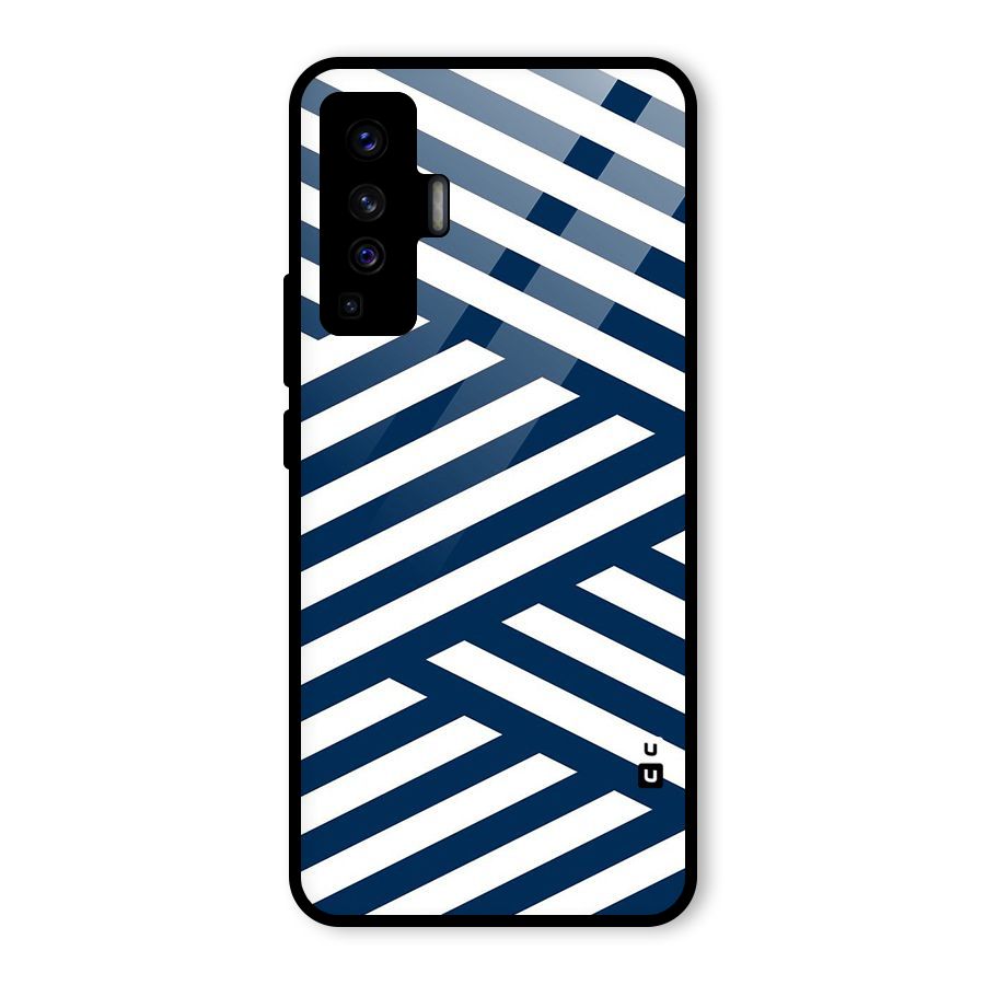 Zip Zap Pattern Glass Back Case for Vivo X50