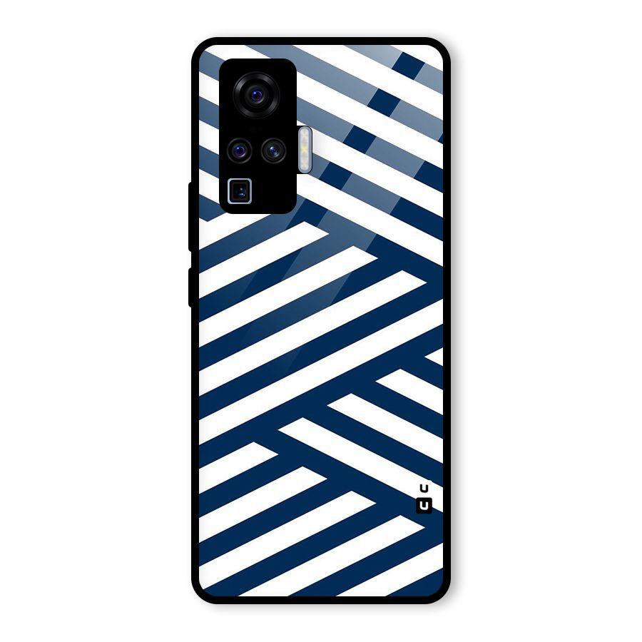 Zip Zap Pattern Glass Back Case for Vivo X50 Pro
