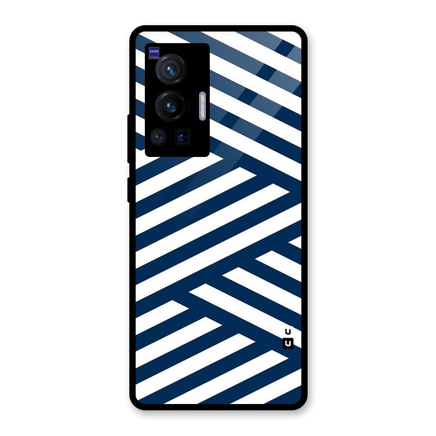 Zip Zap Pattern Glass Back Case for Vivo X70 Pro