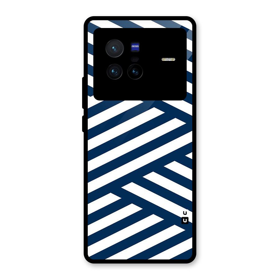 Zip Zap Pattern Glass Back Case for Vivo X80