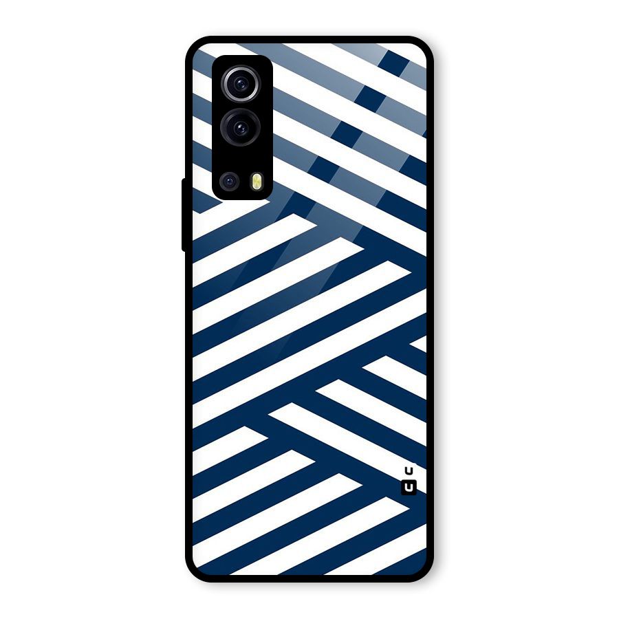 Zip Zap Pattern Glass Back Case for Vivo iQOO Z3