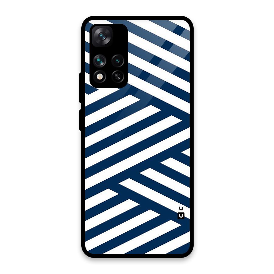 Zip Zap Pattern Glass Back Case for Xiaomi 11i HyperCharge 5G