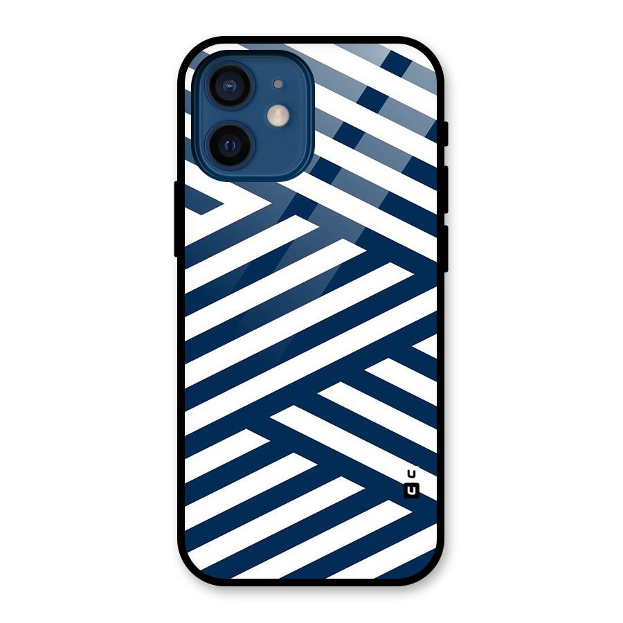Zip Zap Pattern Glass Back Case for iPhone 12 Mini