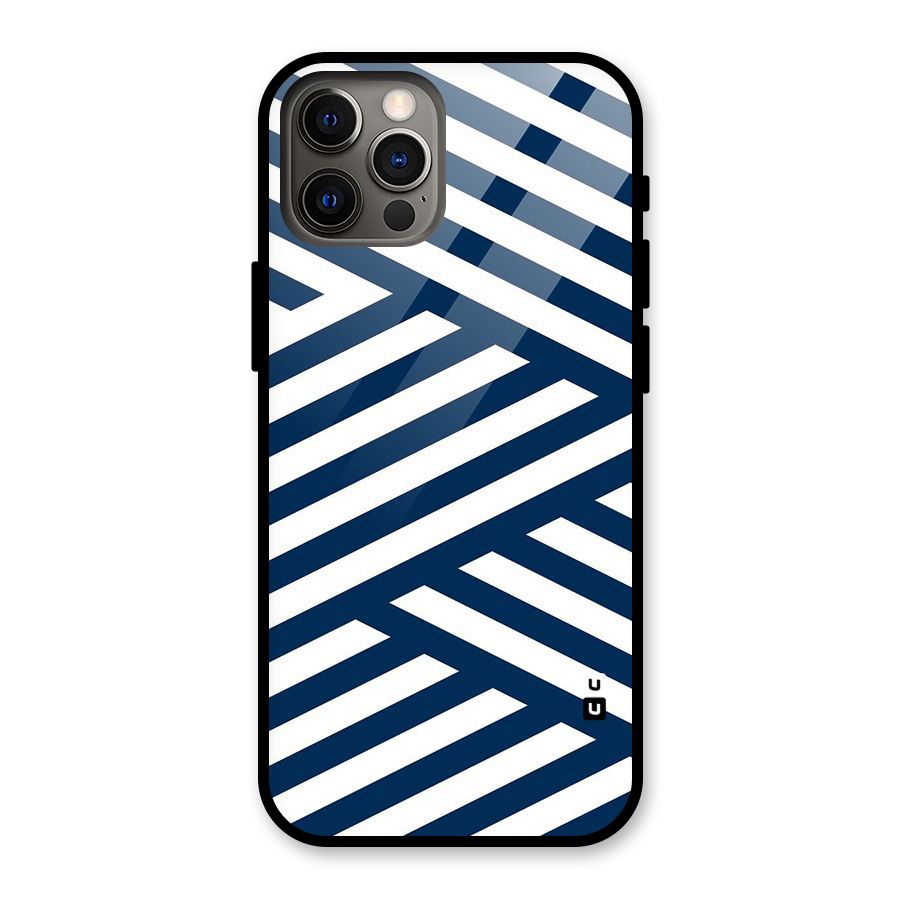 Zip Zap Pattern Glass Back Case for iPhone 12 Pro