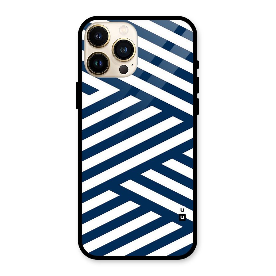 Zip Zap Pattern Glass Back Case for iPhone 13 Pro Max