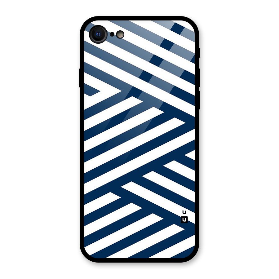 Zip Zap Pattern Glass Back Case for iPhone SE 2022