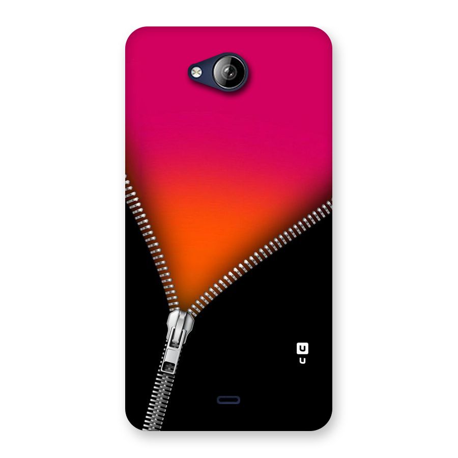 Zipper Print Back Case for Canvas Play Q355