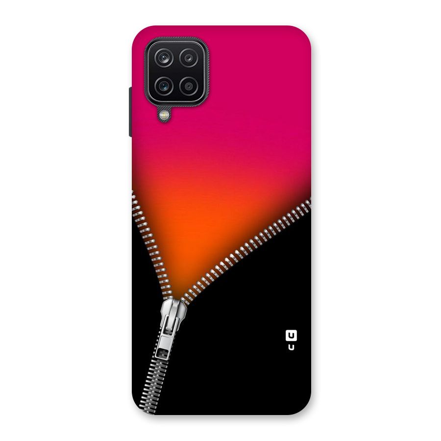 Zipper Print Back Case for Galaxy A12