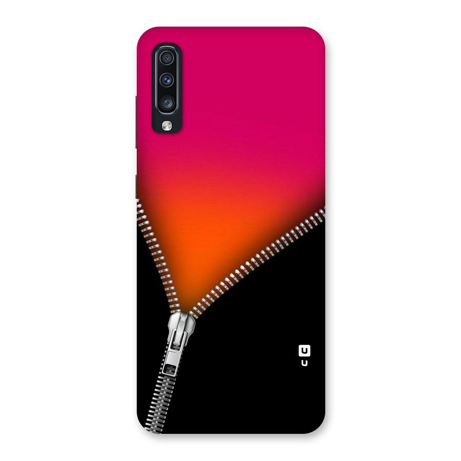 Zipper Print Back Case for Galaxy A70