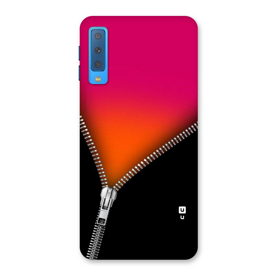 Zipper Print Back Case for Galaxy A7 (2018)