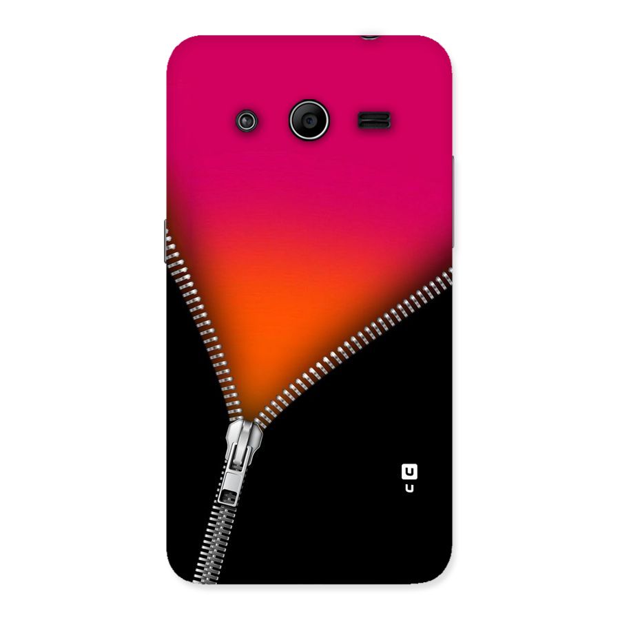 Zipper Print Back Case for Galaxy Core 2