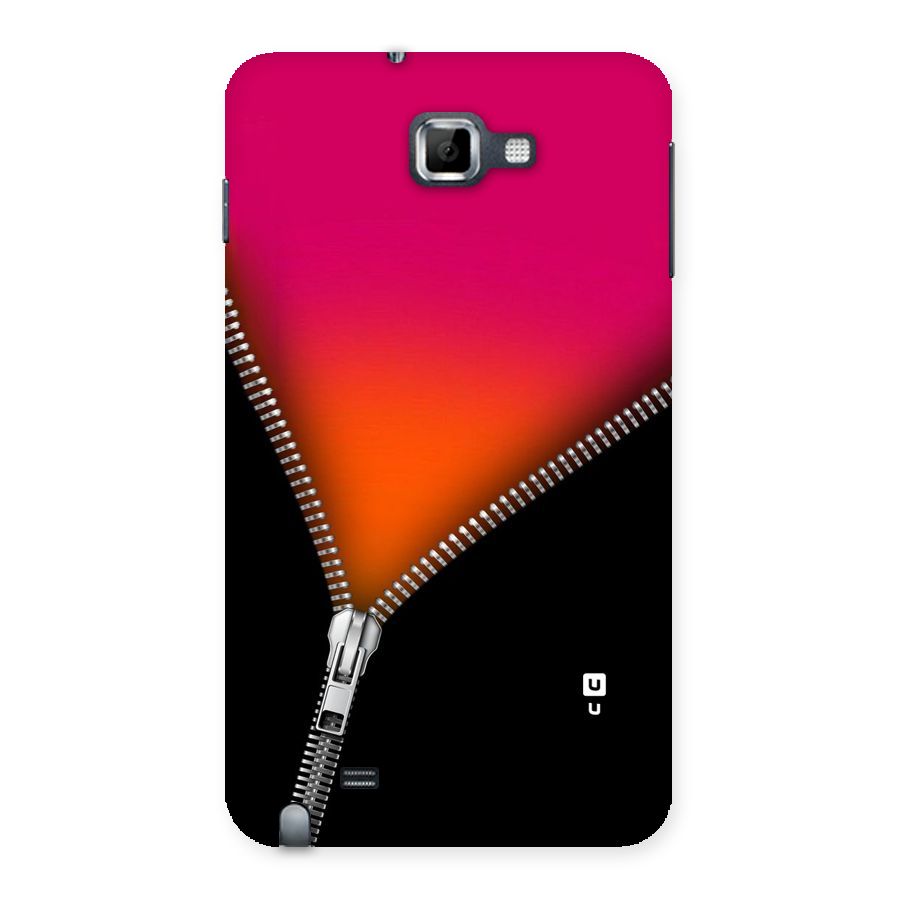 Zipper Print Back Case for Galaxy Note
