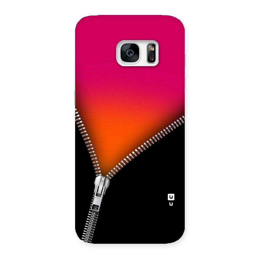 Zipper Print Back Case for Galaxy S7 Edge
