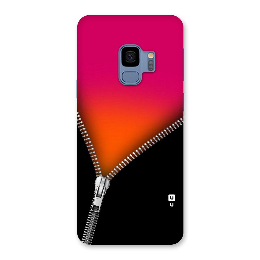 Zipper Print Back Case for Galaxy S9