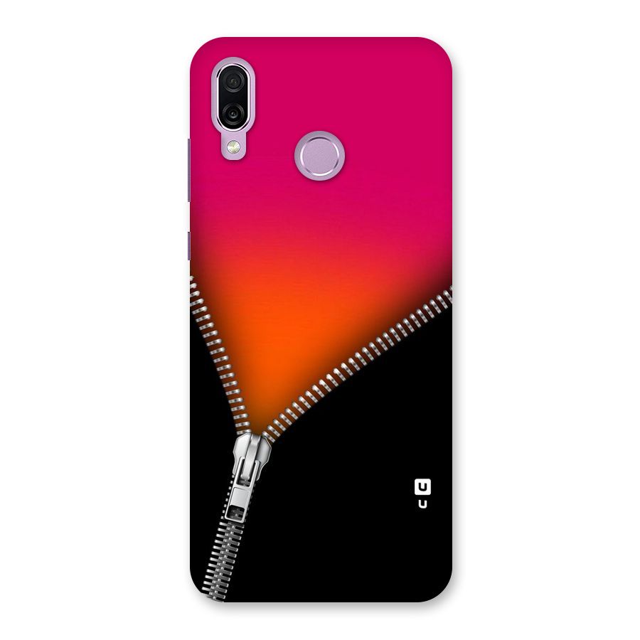 Zipper Print Back Case for Honor Play