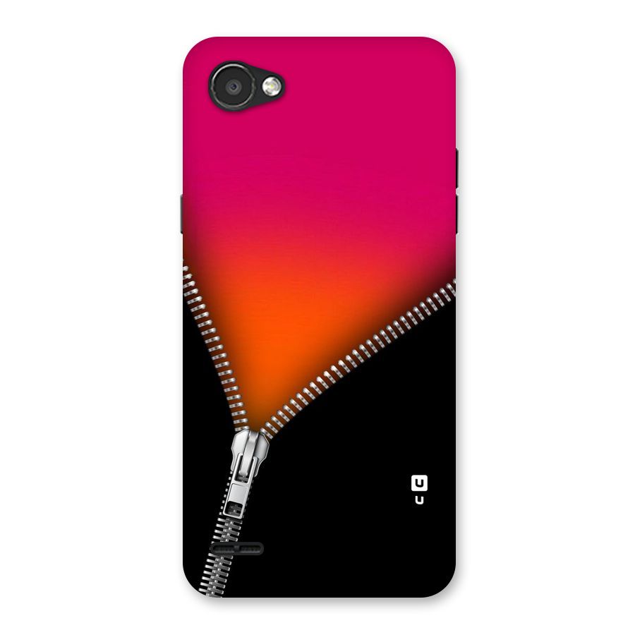 Zipper Print Back Case for LG Q6