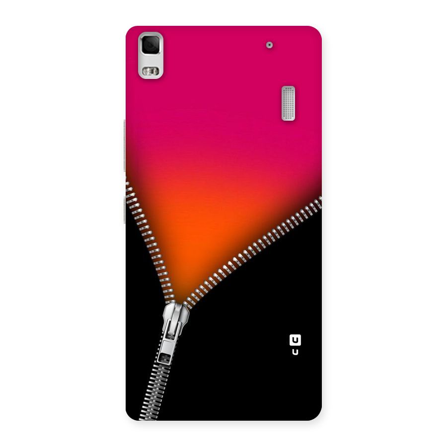 Zipper Print Back Case for Lenovo K3 Note