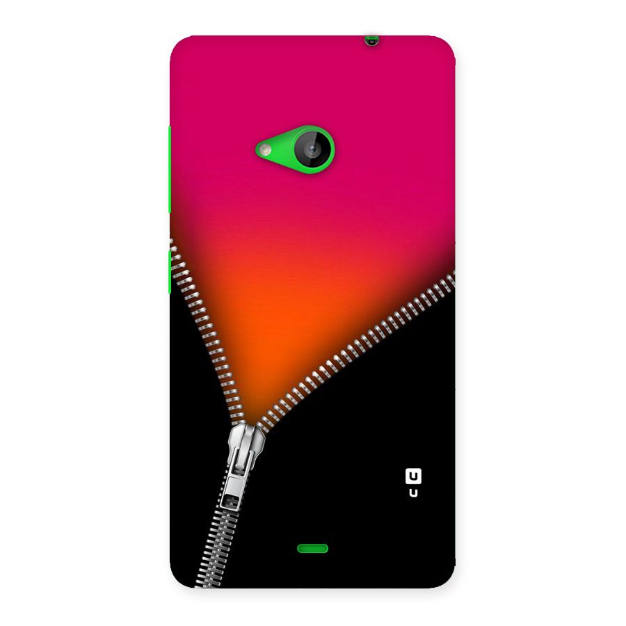 Zipper Print Back Case for Lumia 535