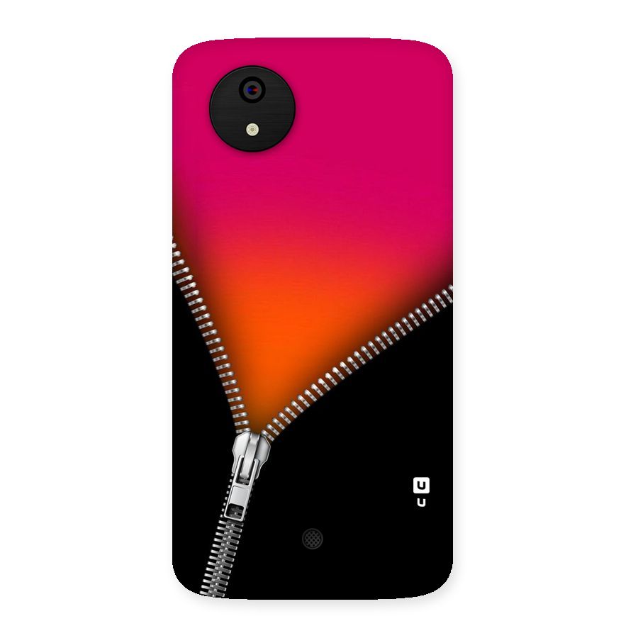Zipper Print Back Case for Micromax Canvas A1