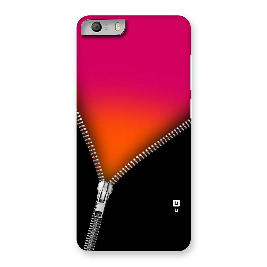 Zipper Print Back Case for Micromax Canvas Knight 2