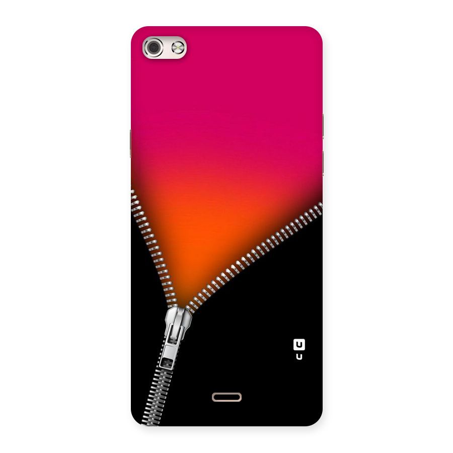 Zipper Print Back Case for Micromax Canvas Silver 5