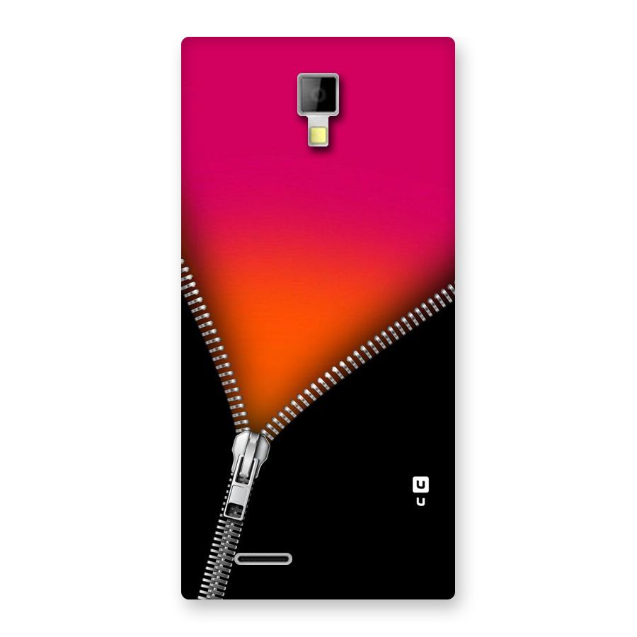 Zipper Print Back Case for Micromax Canvas Xpress A99