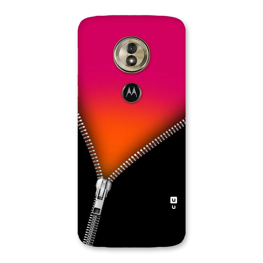 Zipper Print Back Case for Moto G6 Play