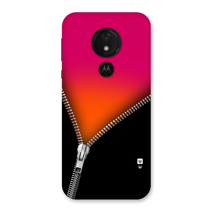 Zipper Print Back Case for Moto G7 Power
