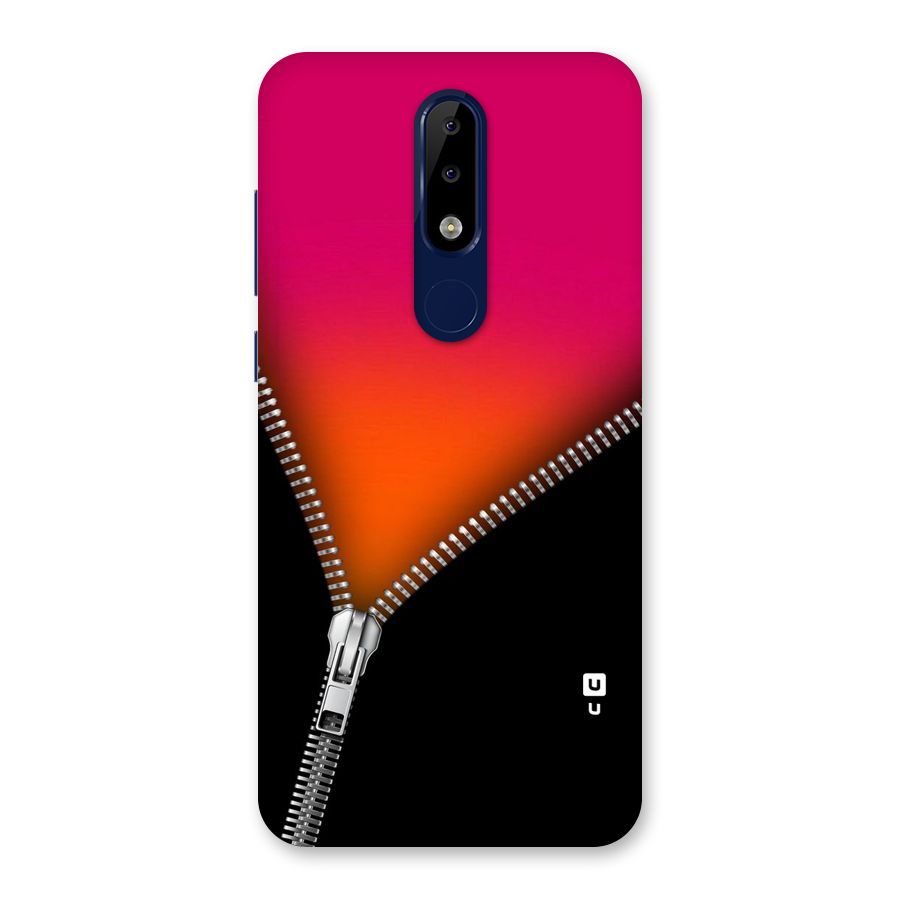 Zipper Print Back Case for Nokia 5.1 Plus